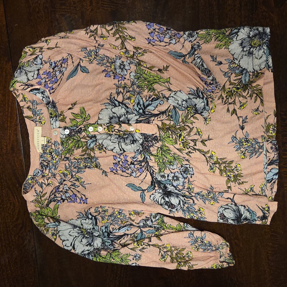 Floral Button-Up Blouse